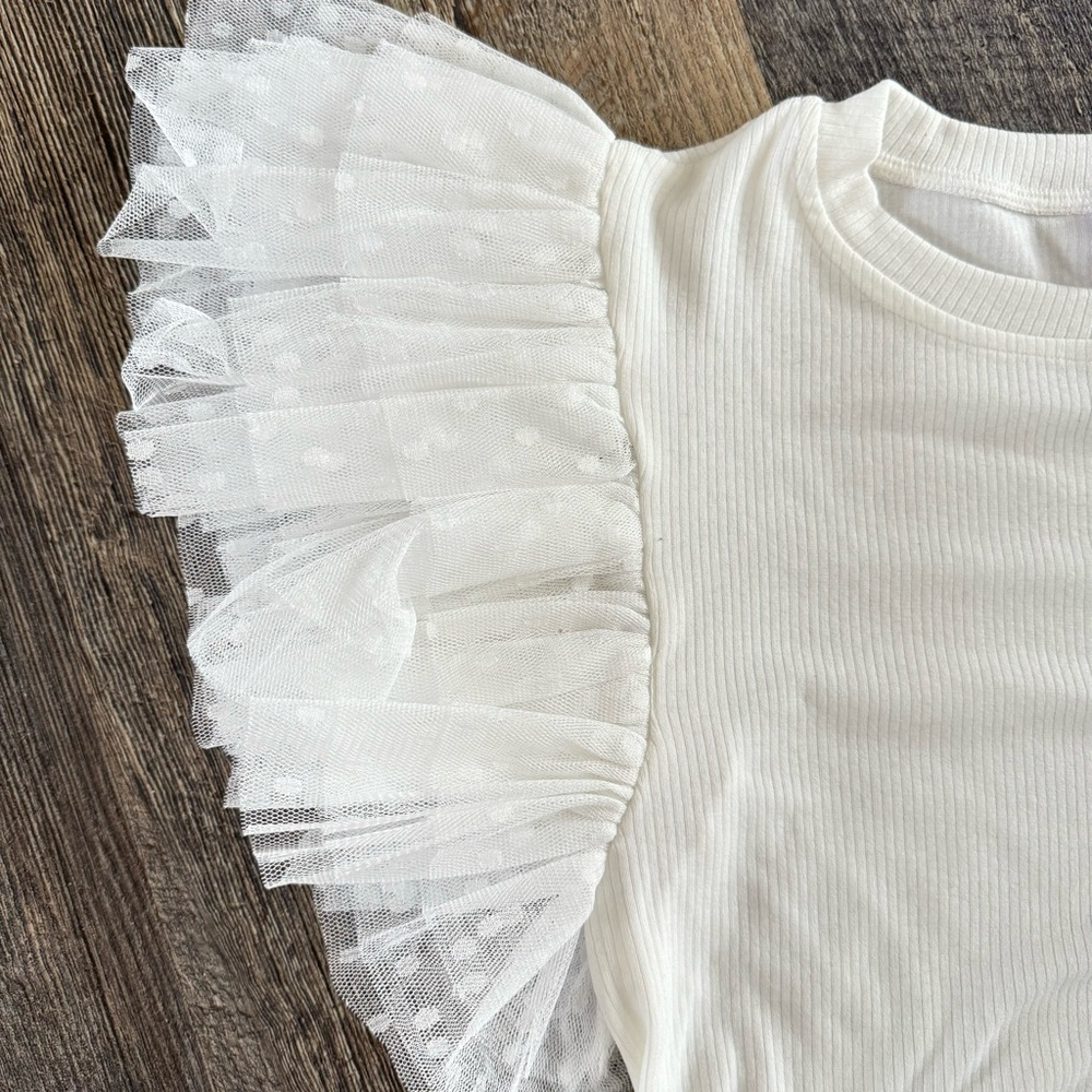 Pink Lily Ruffle T Shirt - Picture 2 of 3